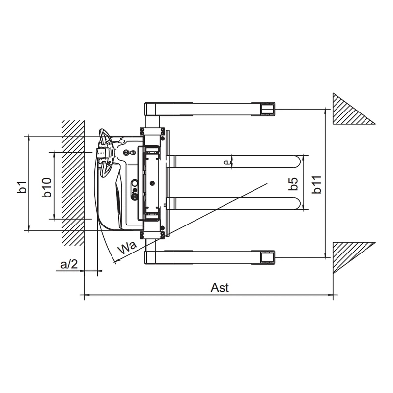 Палетен сложувач EVV10B-PV/EVV12B-PV/EVV15B-PV со ниско тежиште