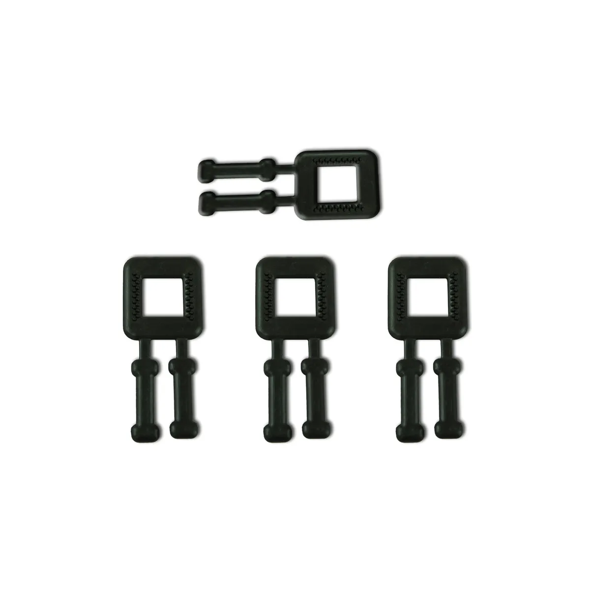 Црни пластични спојки за PP лента за пакување (BUCKLES-4P), 12 mm