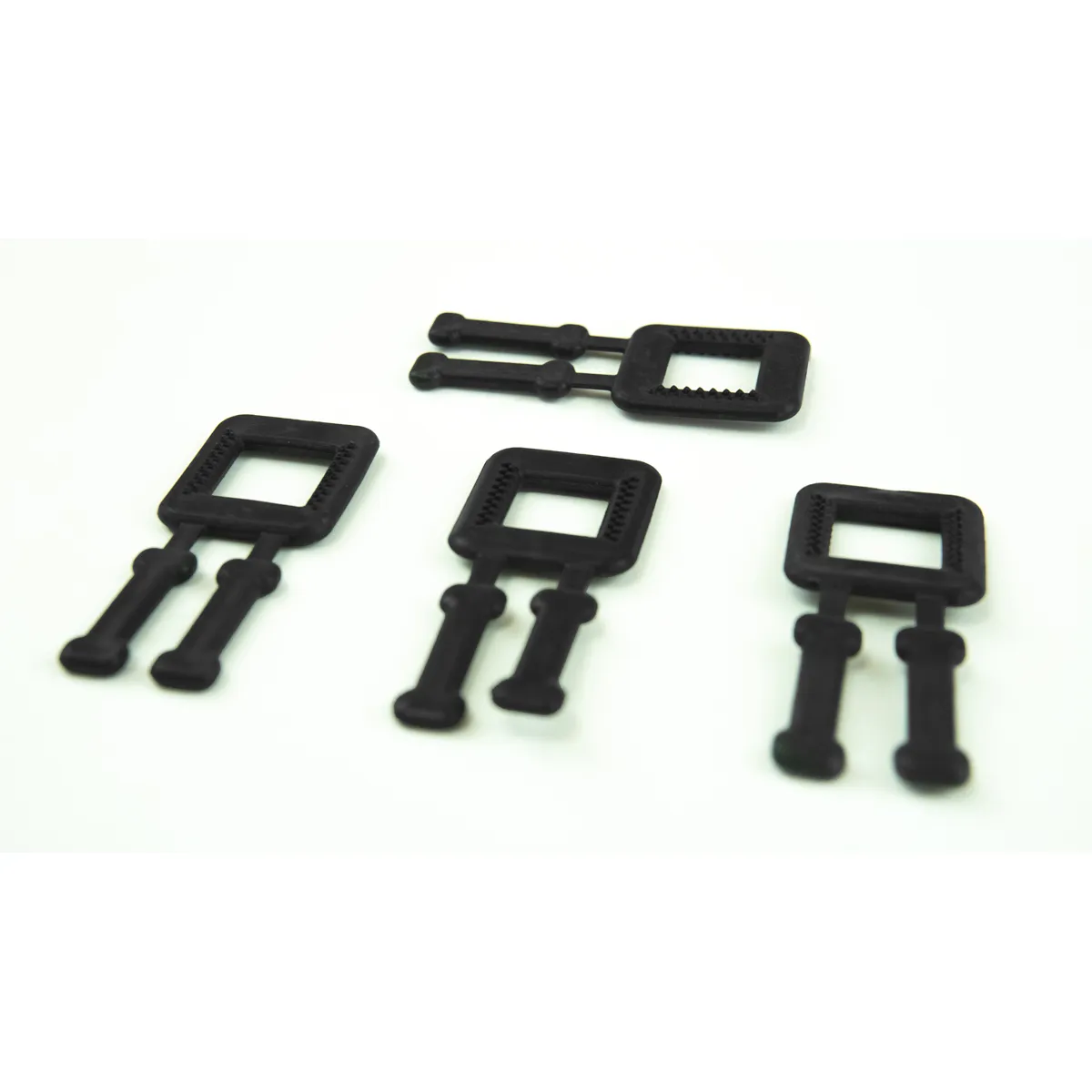 Црни пластични спојки BUCKLES-4P за PP лента од 12 mm