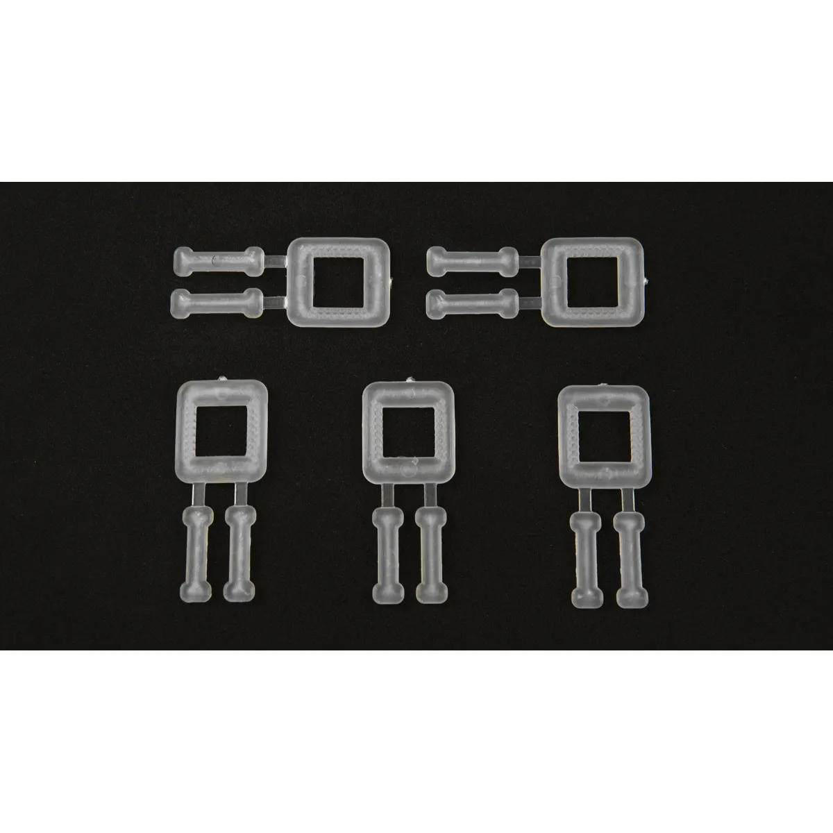 Бели пластични спојки за PP лента за пакување BUCKLES-5P, 12 mm