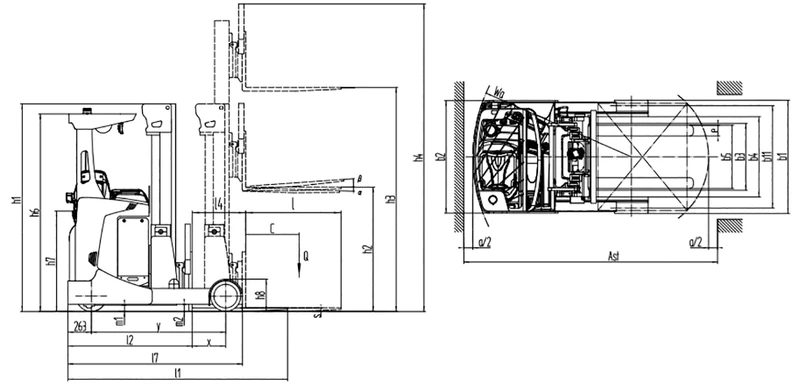Регален виљушкар од делукс серијата REV20D, 2000 kg, 4700–6200 mm — приказ 4